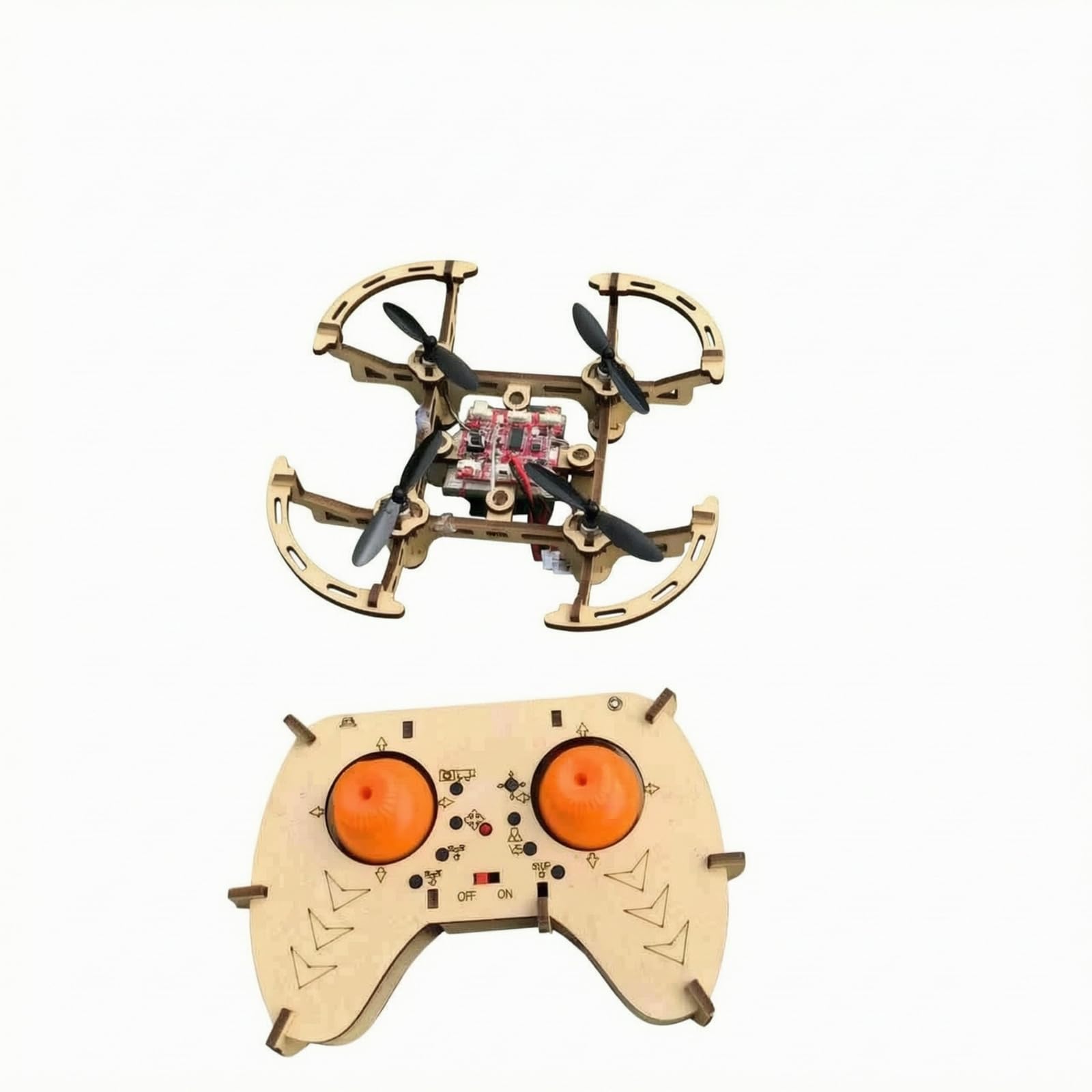 predolo Drone in Legno da Assemblare a 4 Assi | Per Principianti, Leggero, Kit Fai da Legno, Progetti Scolastici, Studenti