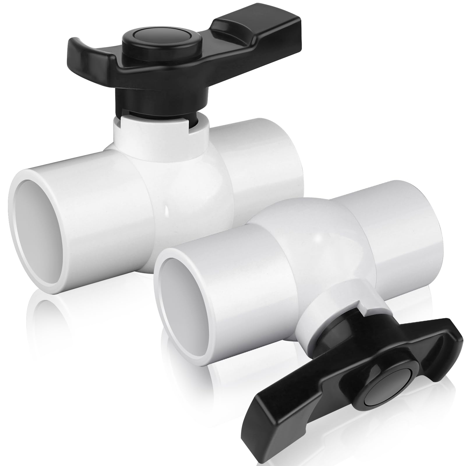 FANOVO PVC Ball Valve 1-1/2 inch 2-Pack