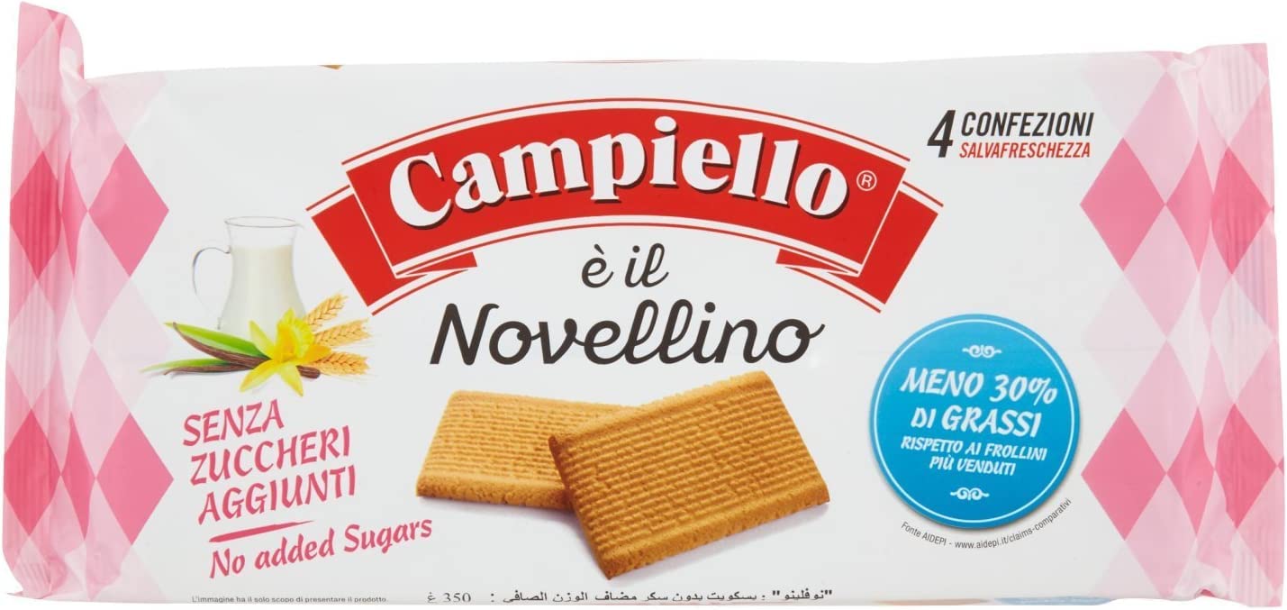 3 x galletas Campiello Novellino sin azúcar añadido, 350 g