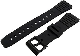 Replacement Watch Strap 20mm Black Resin to Fit Casio FT100, CA61, CA53, W720, W520, W741