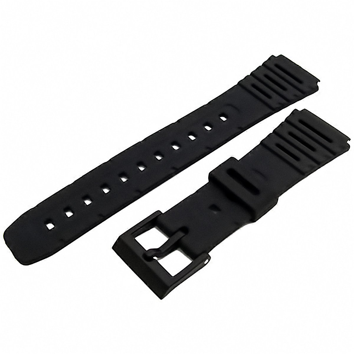 Replacement Watch Strap 20mm Black Resin to Fit Casio FT100, CA61, CA53, W720, W520, W741