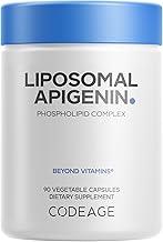 Codeage Liposomal Apigenin Supplement, 3-Month Supply, Daily Flavonoid Chamomile Extract, Liposomal Phospholipid Complex, Non-GMO Sunflower Oil, Phosphatidylcholine Vegan Blend, Gluten-Free, 90 Count