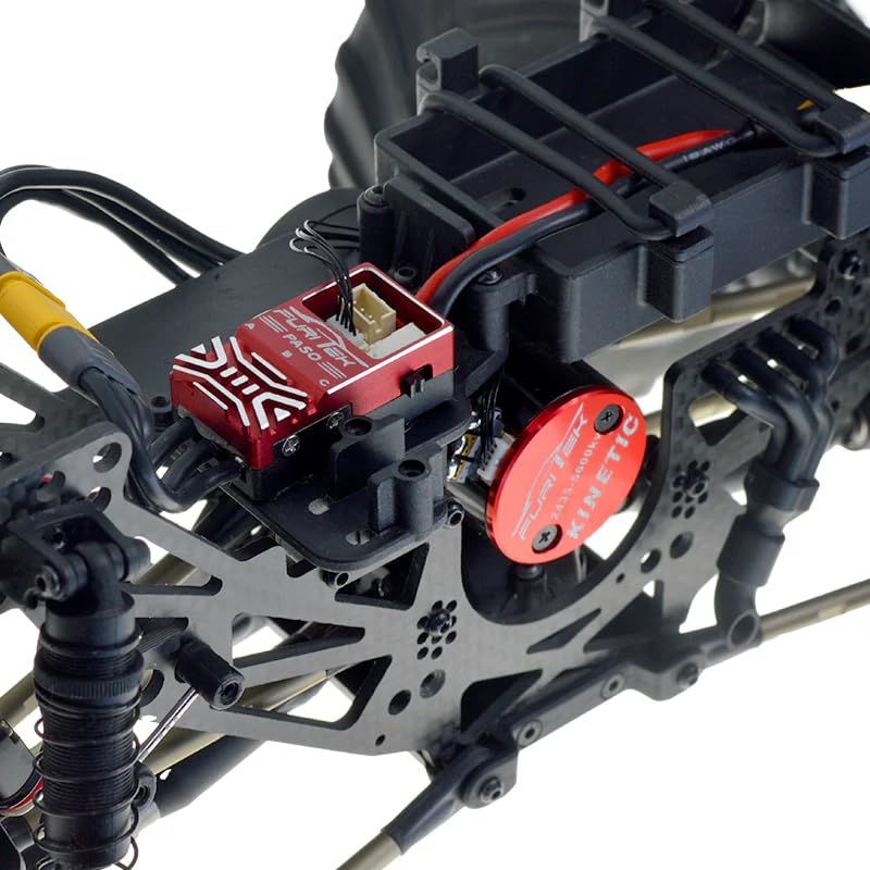 Furitek Predator system installed in RC chassis, close-up