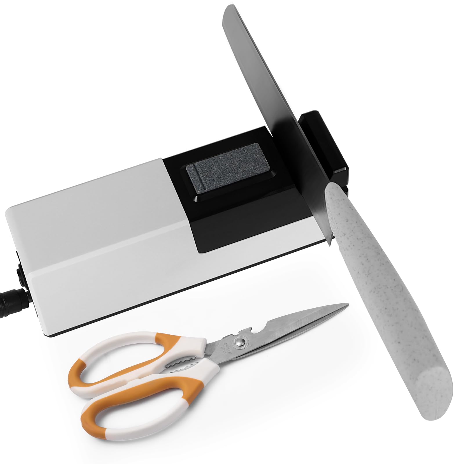 Electric Knife Sharpener for Kitchen Knives, Automatic Knife Sharpener Sharpening & Polishing, Electric Sharpeners Knife Tool Helps Repair, Restore, Polish Blades