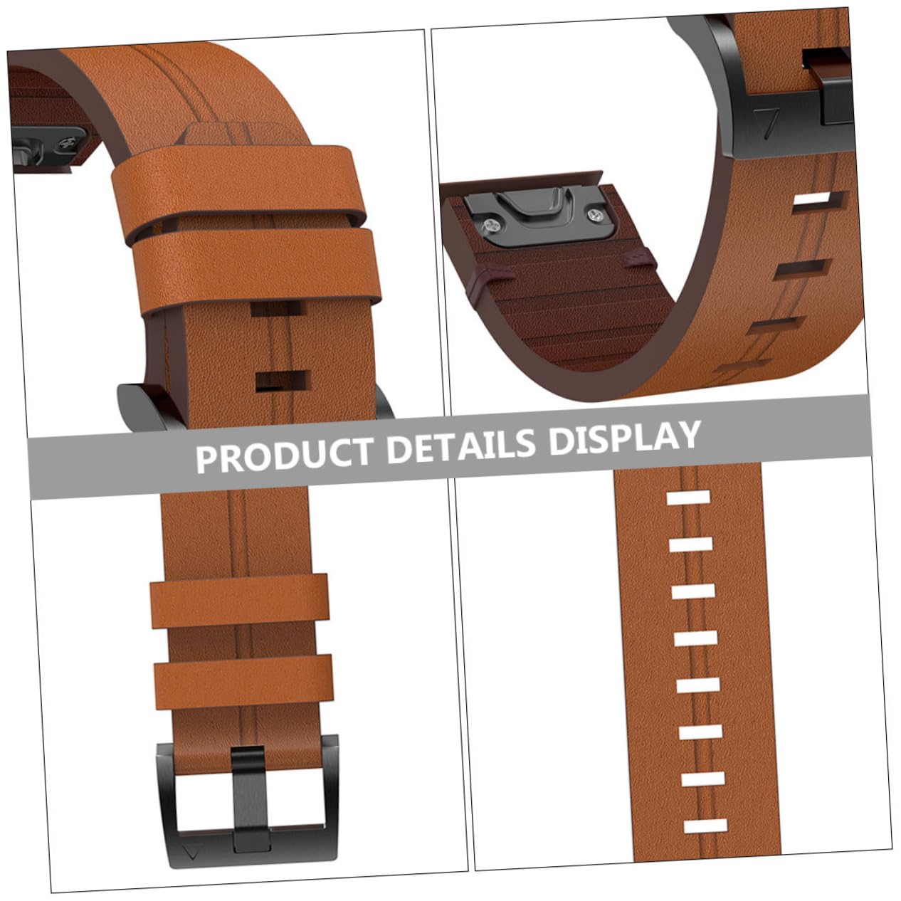 SHINEOFI Correa De Cuero De Liberación Rápida Para Reloj Inteligente Compatible Pulsera De Cuero Para Deportes y Actividades Al Aire