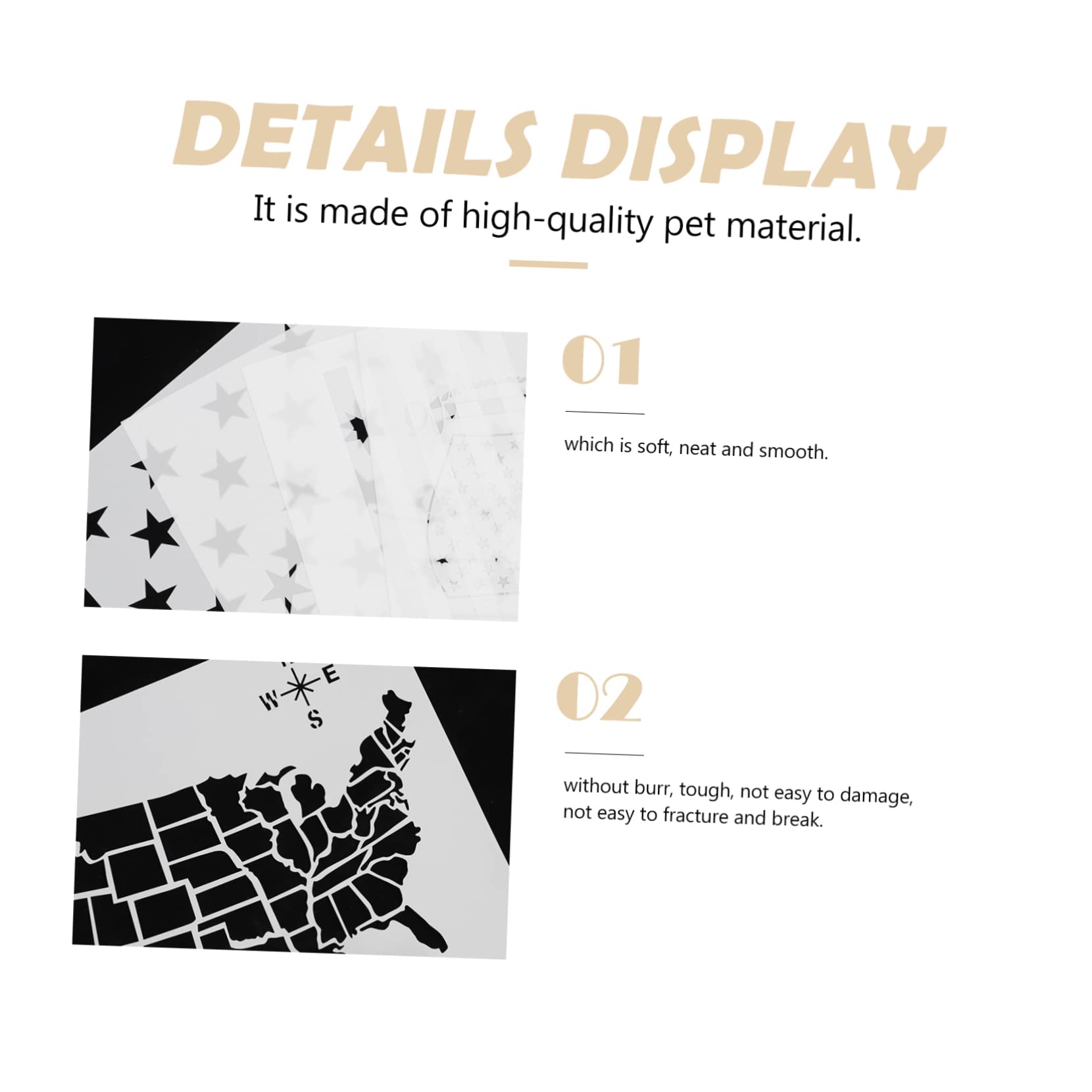 SHINEOFI 2 Set di Stencil con Numeri Grandi Modelli di Pittura Riutilizzabili per Larte Murale 5 Pezzi * 2