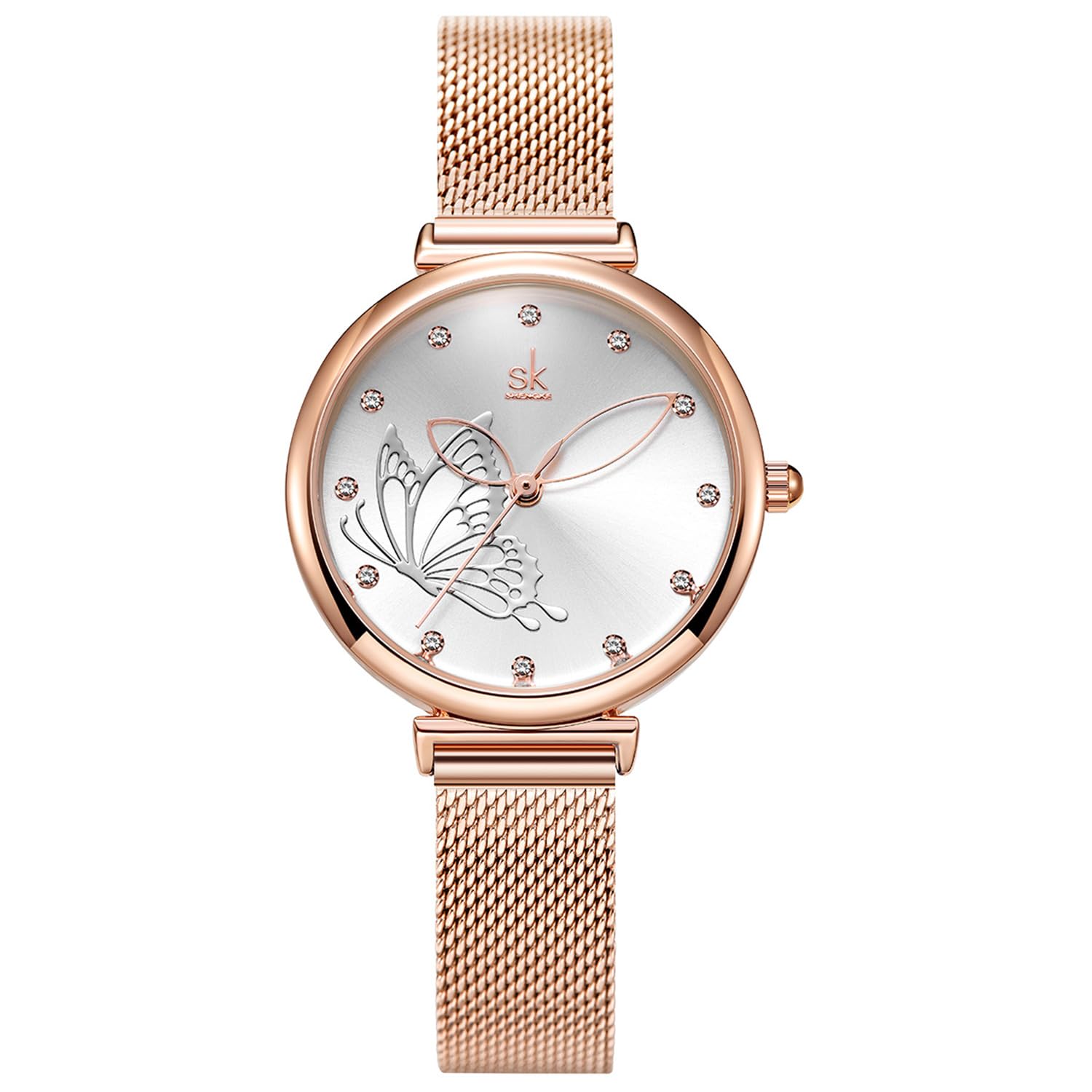 SHENGKE Minimalist Watch (Love Me Tender Love Me Home) Casual Fashion Wrist Watch, WhiteGold(K0189L01), Casual Watch (B0C6K88JF4) Amazon Price History, Amazon Price Tracker