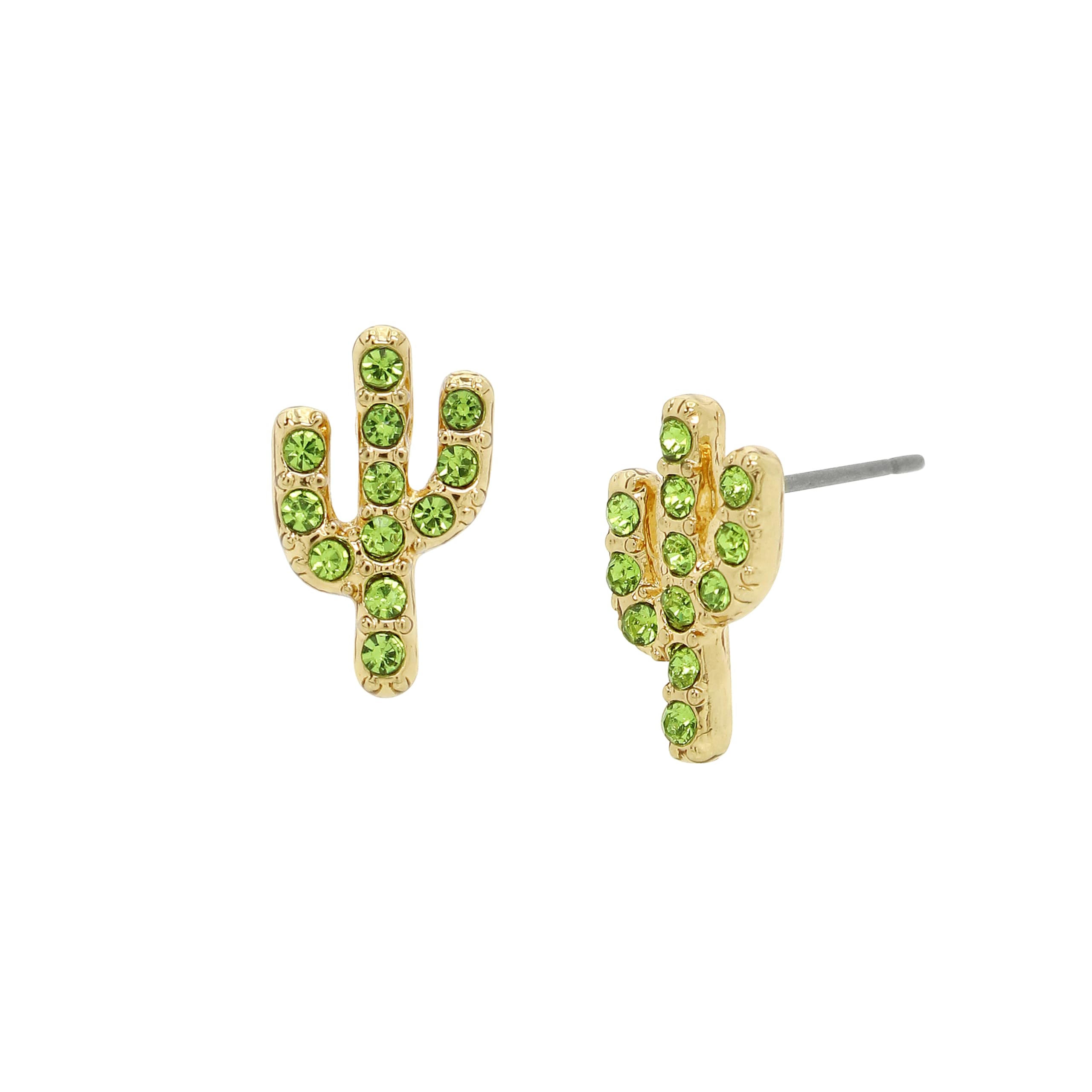 Betsey Johnson Womens Cactus Stud Earrings