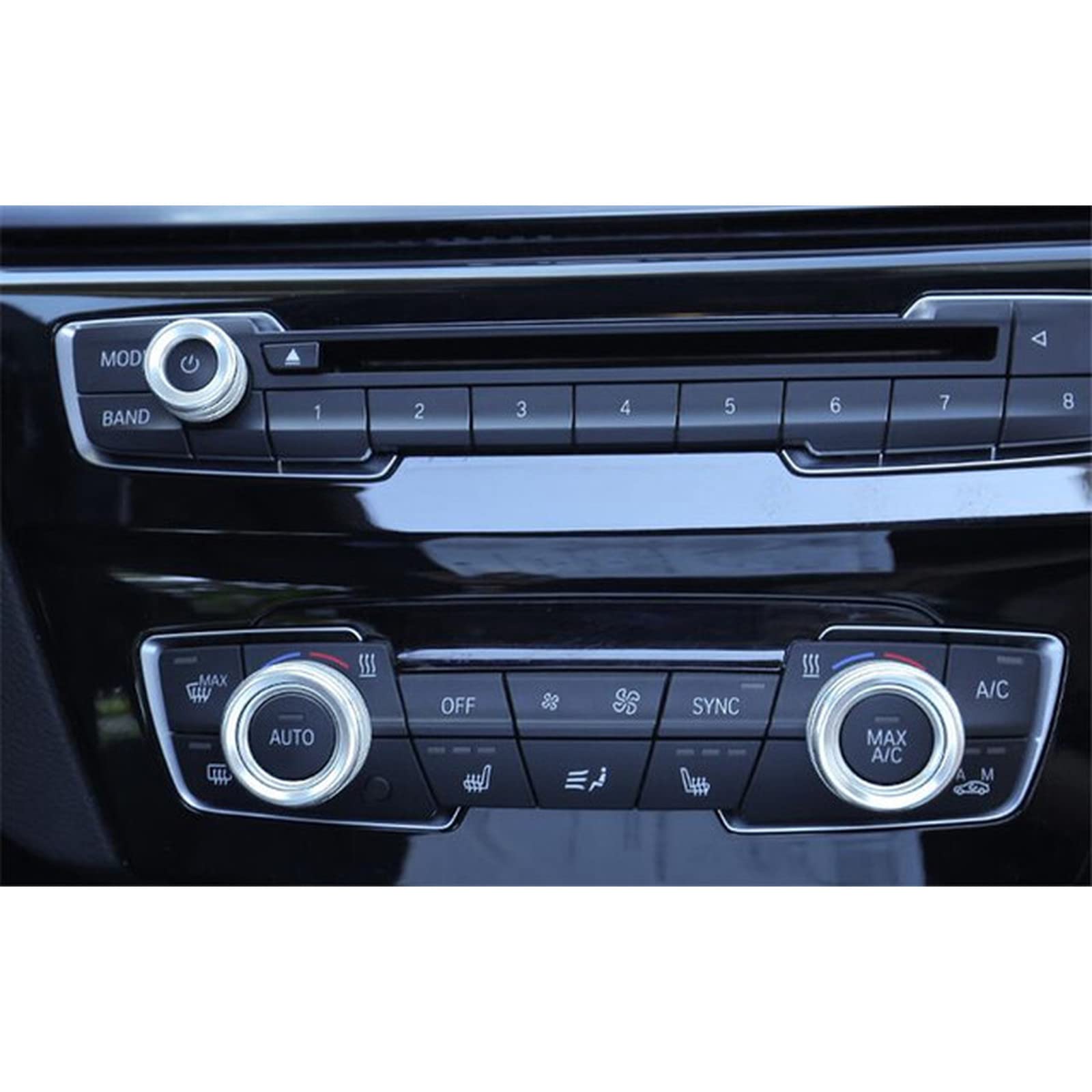 KJWPYNFFor BMW X1 F48 1 2 3 4 Series F30 F34 F46 GT 2013-2017, Car Interior Audio Volume Knob Adjust Button Trim Circle