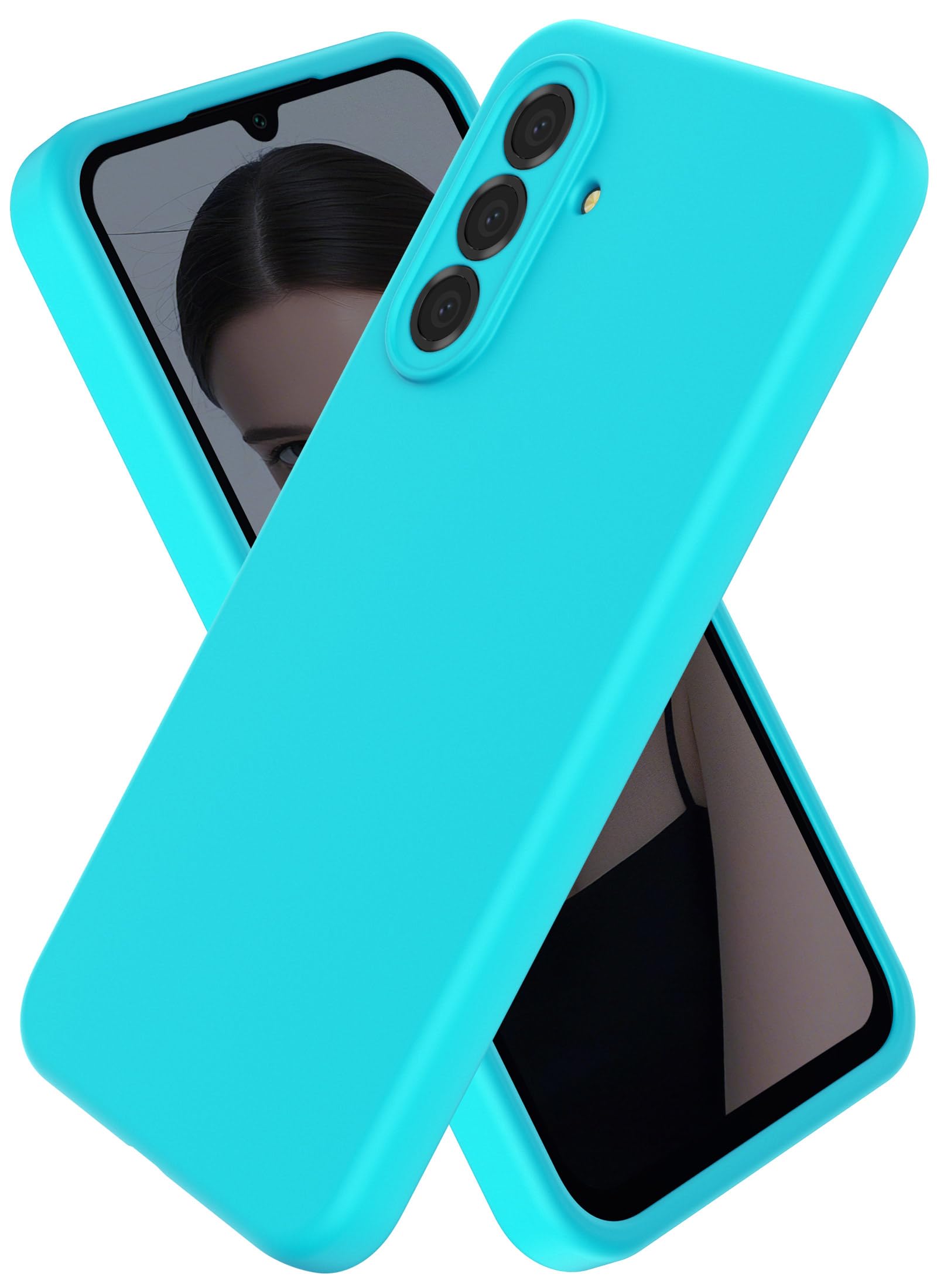 CUZMIGO for Samsung Galaxy A26 5G Phone Case, Soft Silicone Slim-fit Phone Cover with Camera Protection, Anti-Scratch & Cute Colors, Glacier Blue