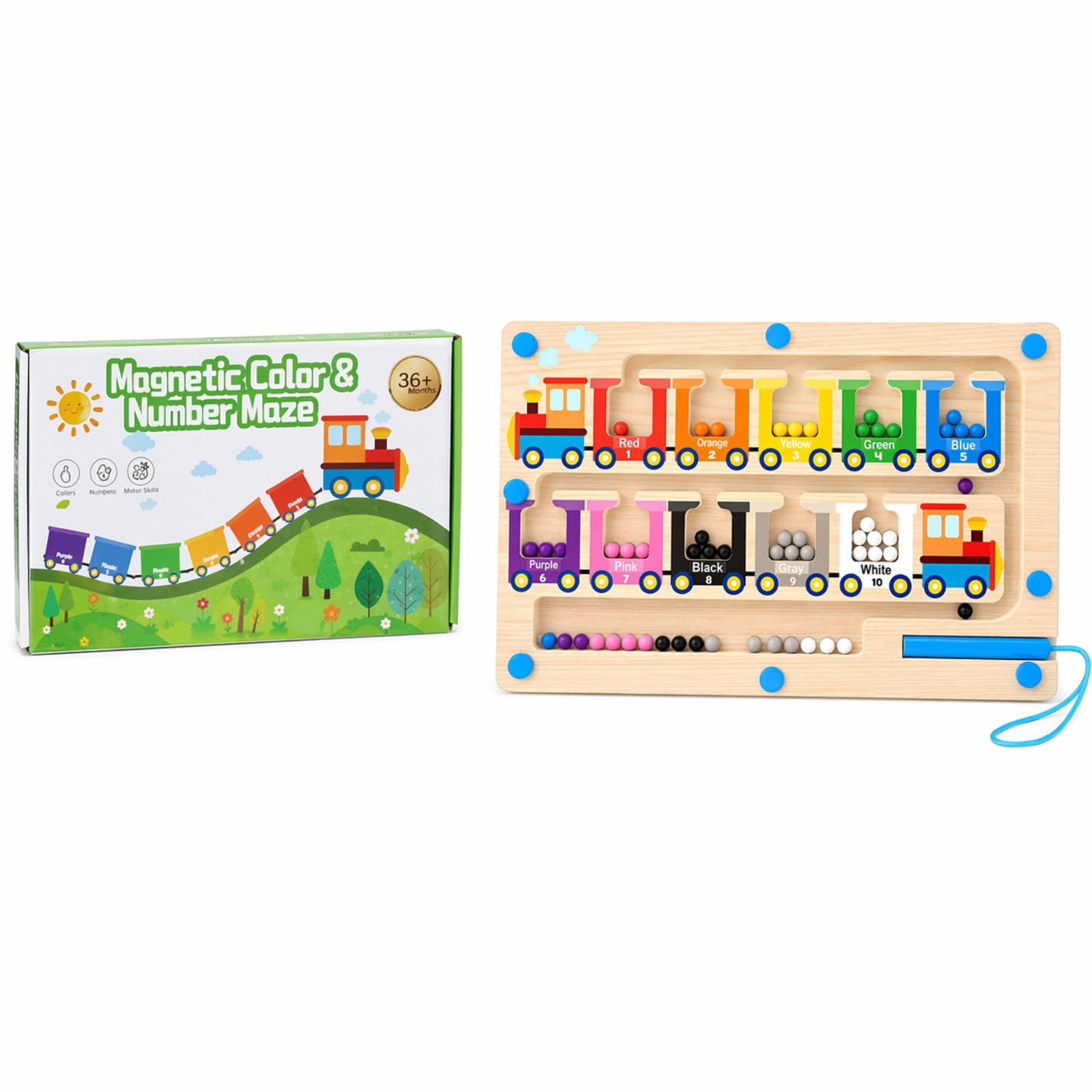Imparare I Colori Gioco Di Conteggio Ordinamento - Labirinto Magnetico Bambini -Numeri Colore Giocattoli Montessori - Dai 3 Anni In Su, Regalo Di Natale O Compleanno Per Ragazzi E Ragazze