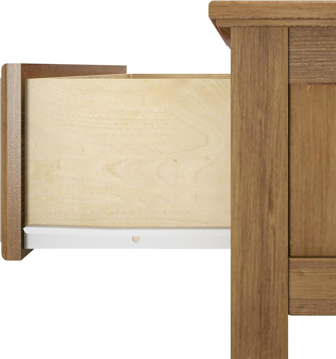 Max & Lily® Kids Wooden Nightstand with Drawer & Open Shelf, Solid New Zealand Pine, Low-VOC, Easy Assembly, Pecan