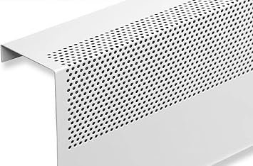Baseboarders Basic Series 4 ft 48 in Galvanized Steel Slip-On Baseboard Heater Cover, Rust Resistant, White, for Hydronic Hot-Water Systems