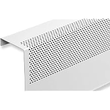 Baseboarders Basic Series 6 ft (72 in) Galvanized Steel Easy Slip-On Baseboard Heater Cover, Rust Resistant, White, for Hydronic Hot-Water Systems