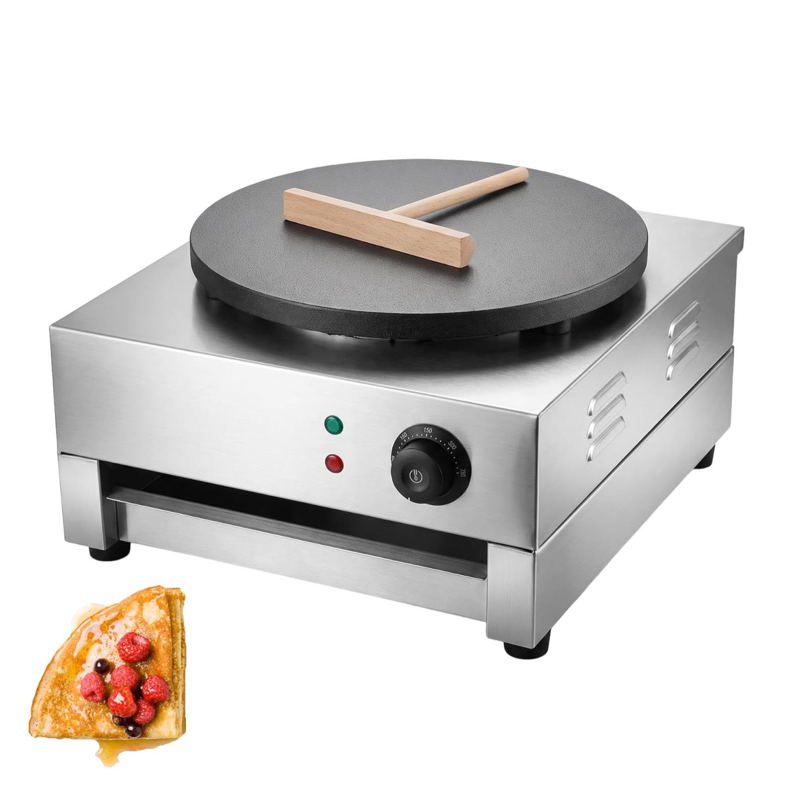 Macchina Per Crepes Professionale 40cm Griddle Hotplate Pan