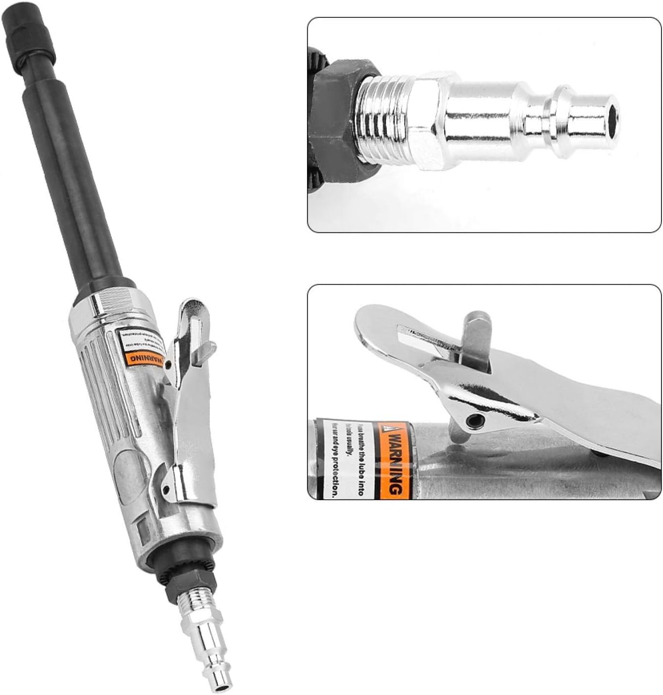 SMERIGLIATRICE PNEUMATICA ASSIALE LUNGA AD ARIA COMPRESSA PER COMPRESSORE
