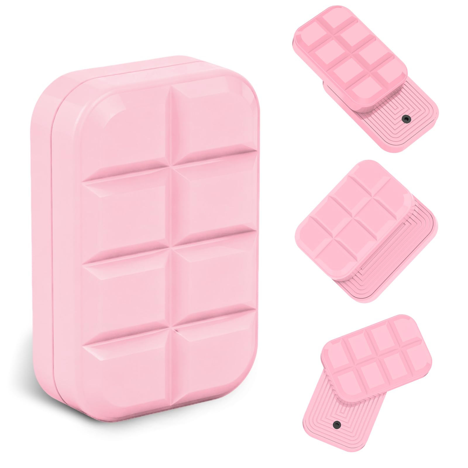 Fidget Toys Adults Metal Fidget Slider Magnetic EDC Haptic Fidget Toys for Adults (Chocolate Pink)