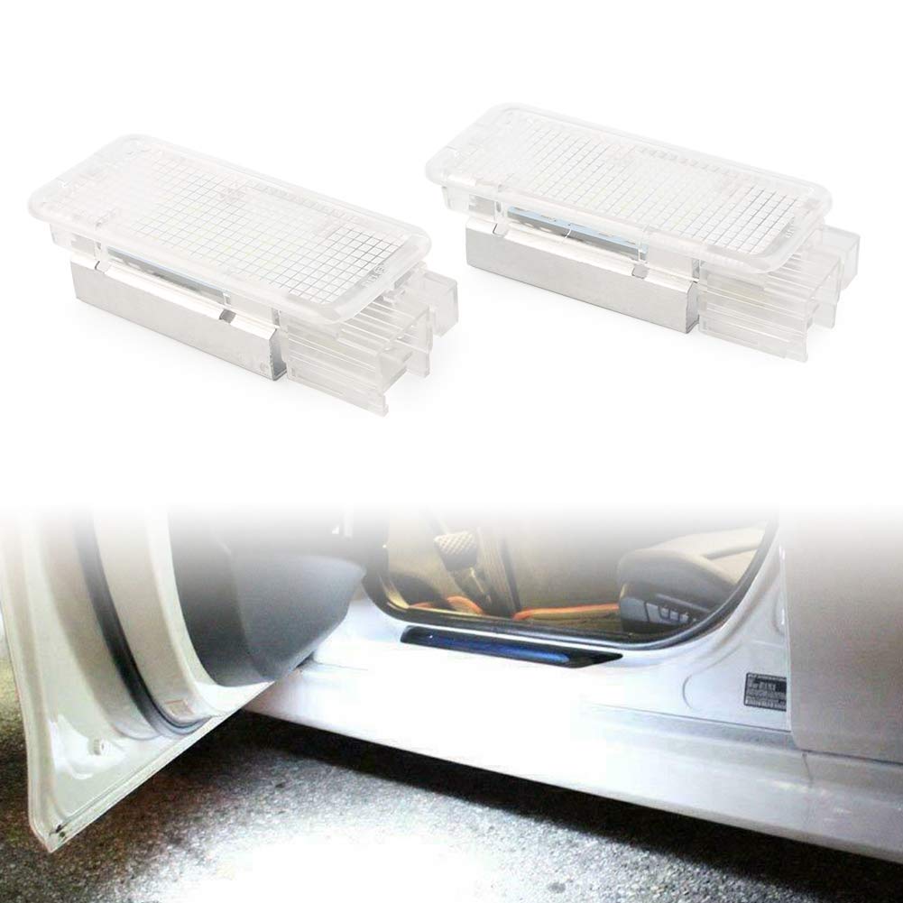 Cnfang4 Clear Lens White LED Side Door Courtesy Welcome Light Lamp for Peugeot 1007 206 207 306 307 308