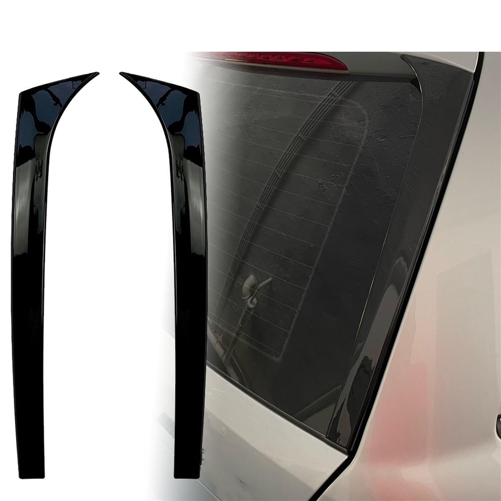 Premio Lunotto posteriore Canard Side Splitter Spoiler Deflettore Trim Adesivo per Mercedes per Benz W204 per Variant per Wagon 20072014 Accessori auto