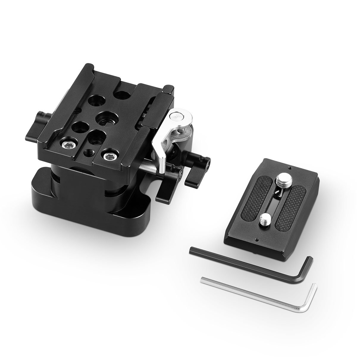 SMALLRIG Piastra di Base, Piastra di Montaggio per Treppiedi per Telecamera Regolabile in Altezza per Asta 15mm LWS Universale - 2092B