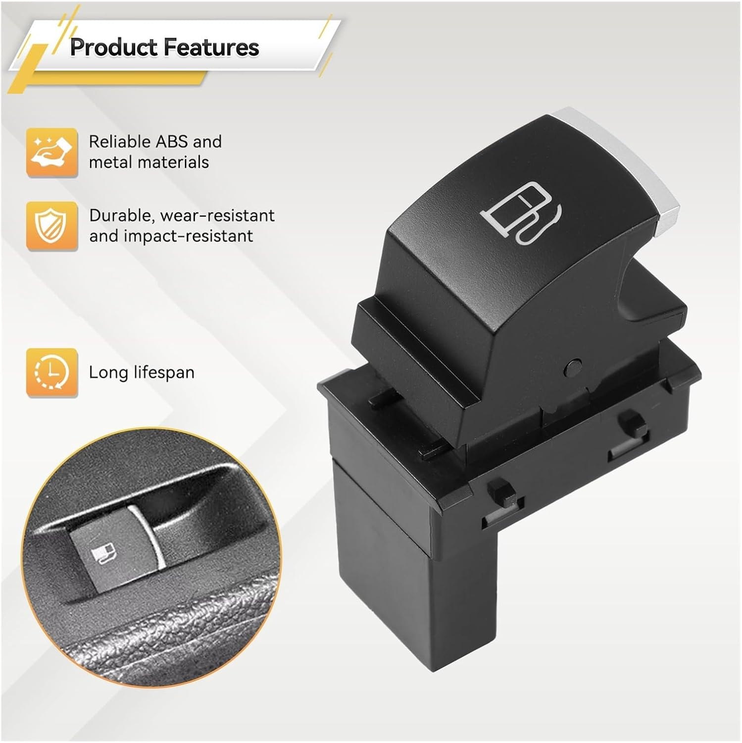 1Kd959833 for Vw Golf Mk5 Jetta 5 Touran Rabbit Chrome Fuel Tank Switch Oil Cap Release Button 1Kd 959 833 1T0959833 7L6959833