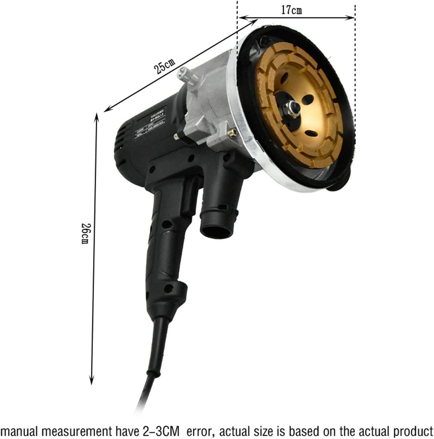 BY-BQJ-3 Dust-free Wall Planer Old Wall Renovation Planer Concrete Self-suction Wall Planing Machine Wall Grinder 220V 4580W,DIY Tools