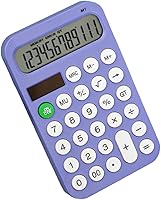 Vista 1 de Calculadora electrónica de escritorio, funciona con energía solar, calculadora de 12 dígitos con botones redondos, pantalla LCD, calculadoras
