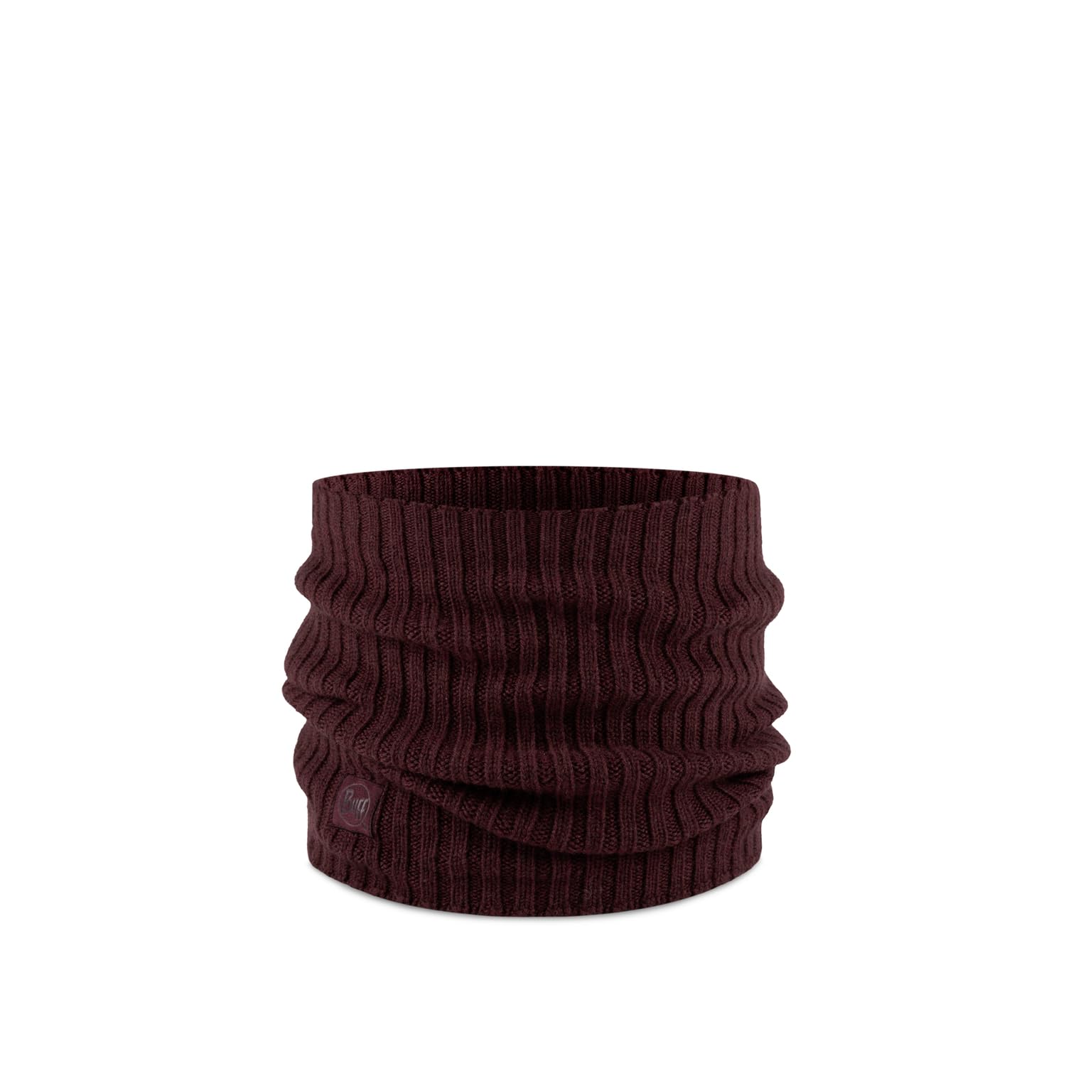 Buff Knitted Neckwarmer Norval Maroon Unisex Adult