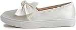 Feversole Femmes Casual Slip sur Sneaker Fashion Bow Tie Loafer Flats