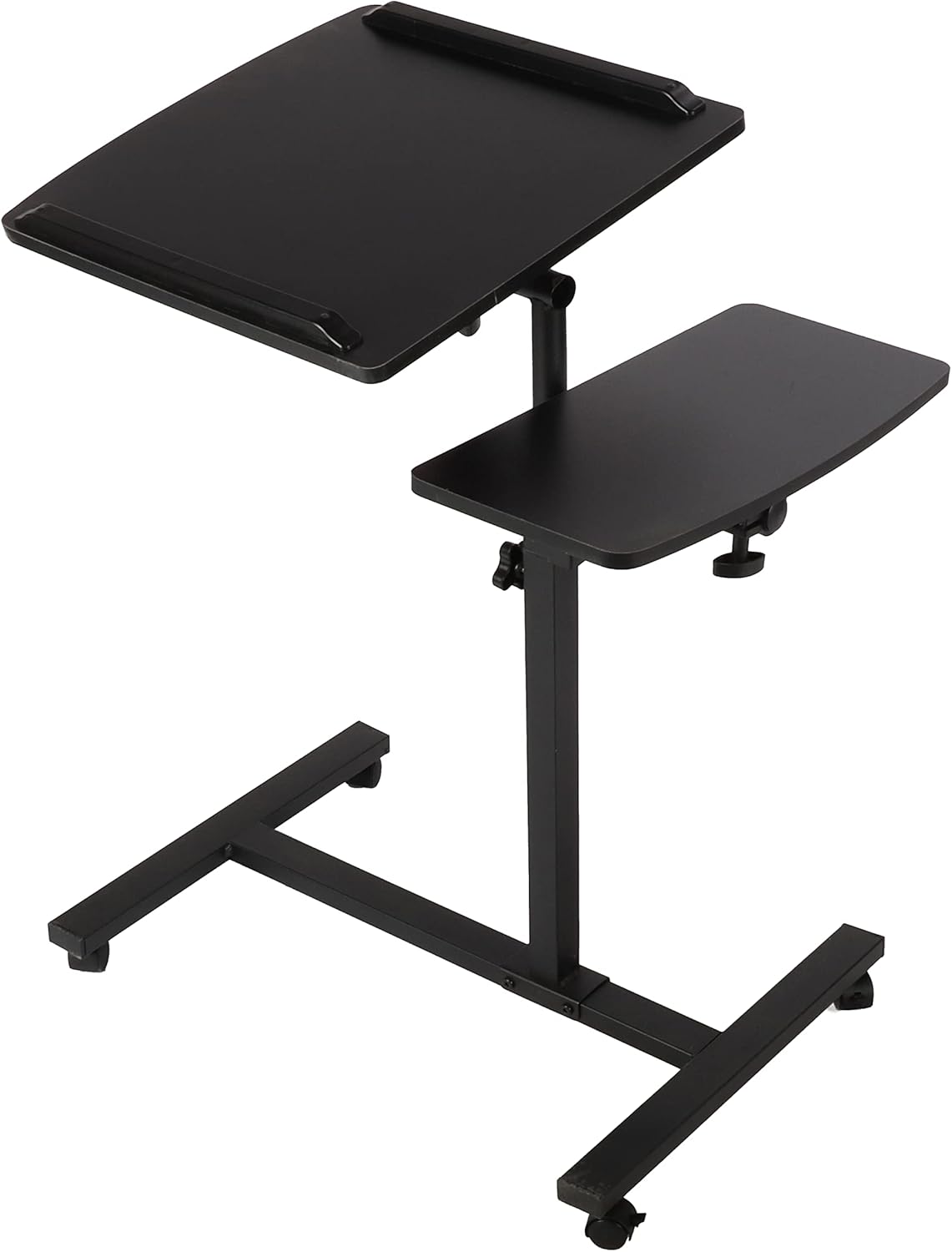 En.casa Table D'Appoint Bambou Pour Ordinateur Portable - Avec Tiroir, 68x55x35 Cm - Design Unique, Plateau Grand
