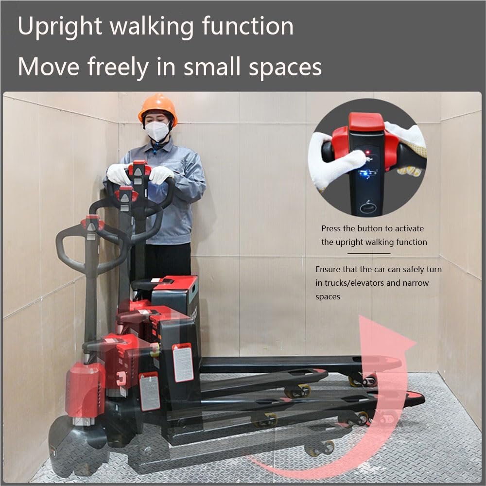 Transpallet elettrico, sposta senza sforzo 3300 libbre di materiali for carichi pesanti for scene strette Magazzini(55cm)