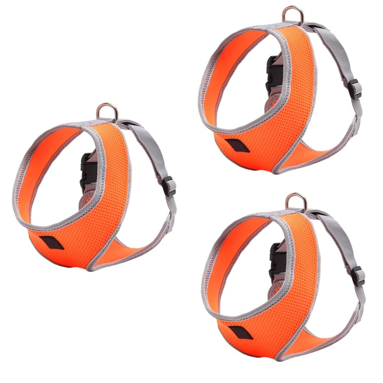 INOOMP 3 Pezzi Guinzaglio Per Cani Per Comfort Vest Easy Arancione Per Cani E Gatti