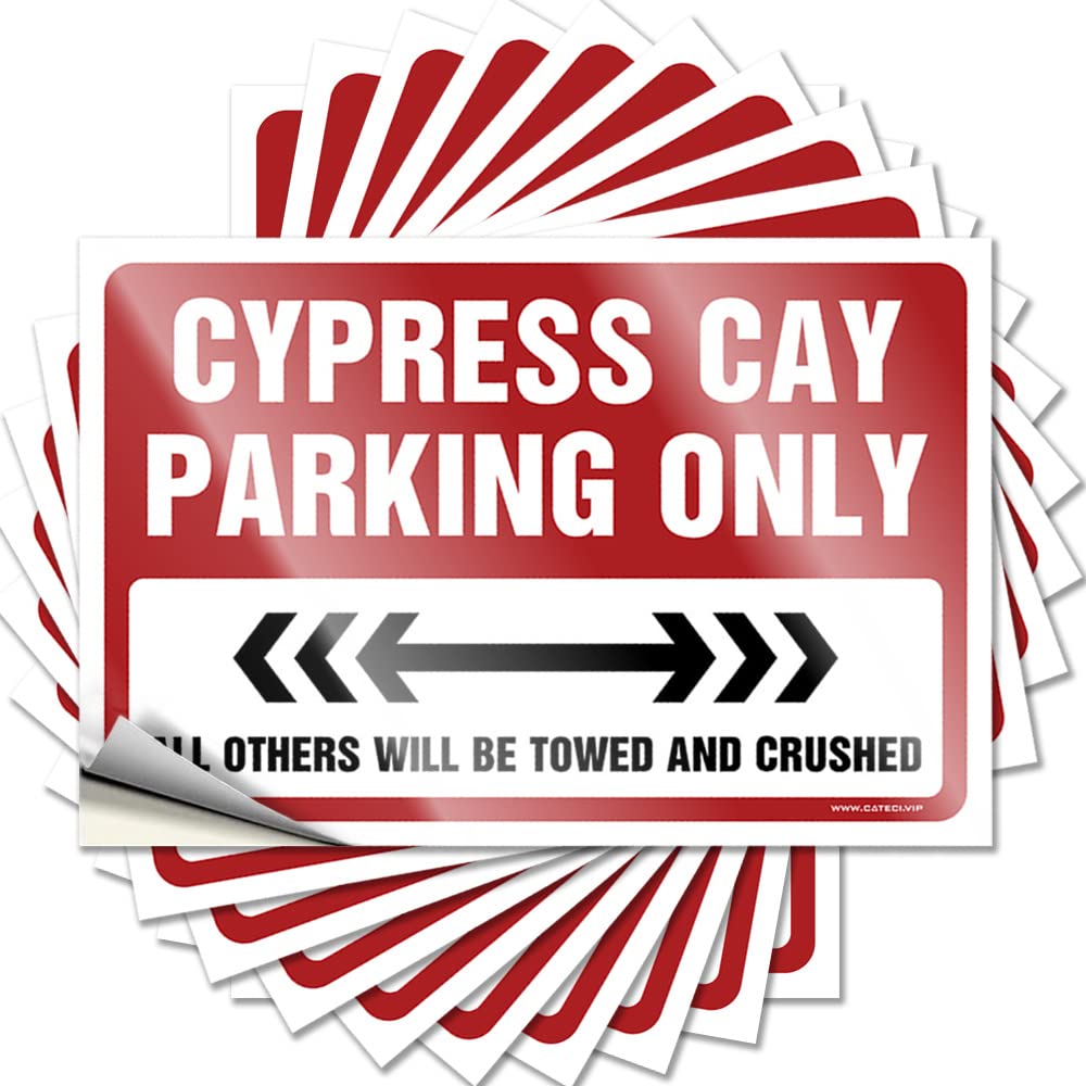 Decal Life | Motivational Garage Cypress Cay Parking Only for Coffee(12X18CM)