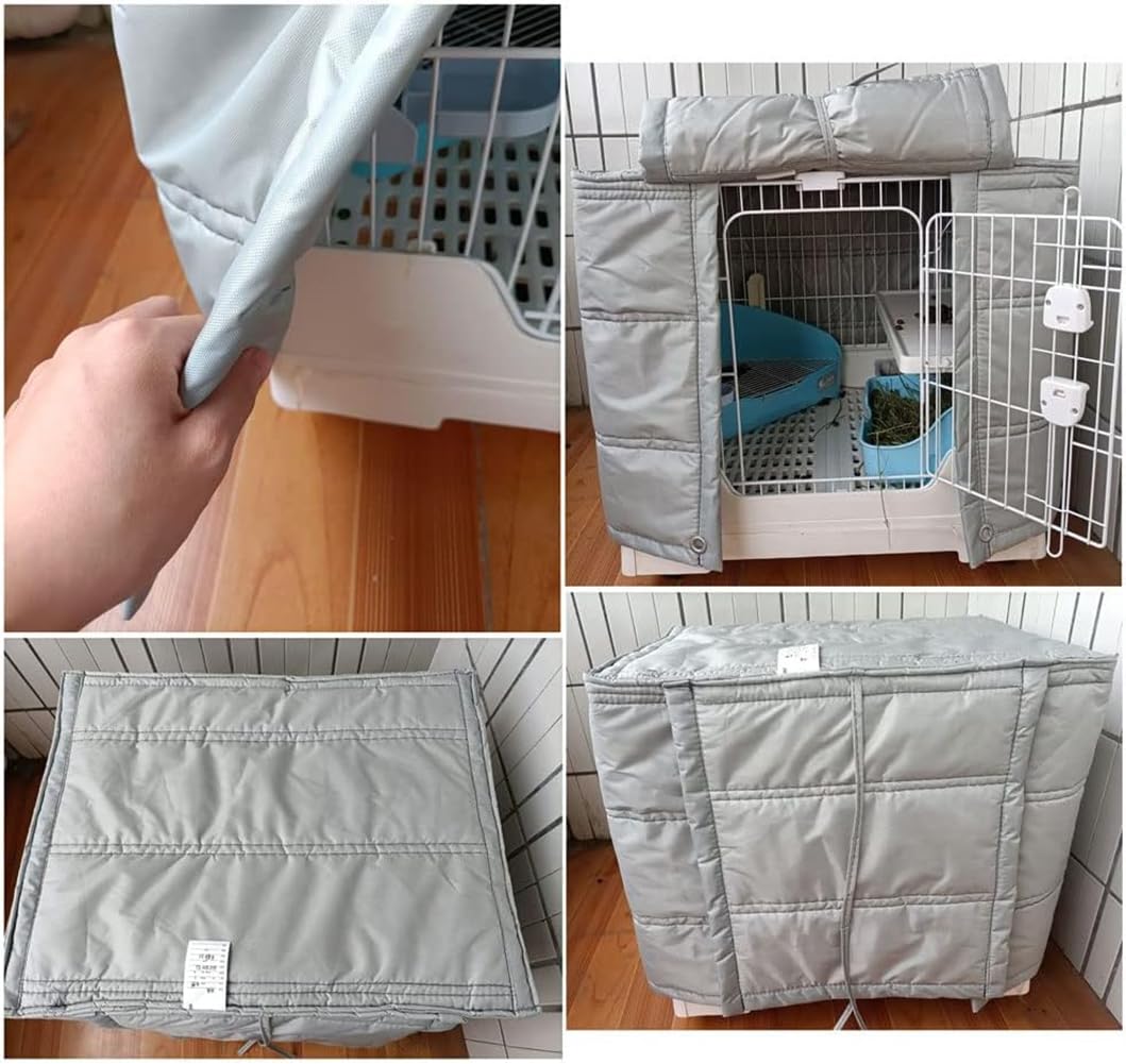 Funda Cálida Para Jaula Mascotas, Protector De Nido Grueso Para Mascotas, Cálido Y Frío Para Invierno, Manta Cálida a Prueba De Viento Para Jaula, Para Calidez Mascotas Al Aire Libre - Varios Tamaños