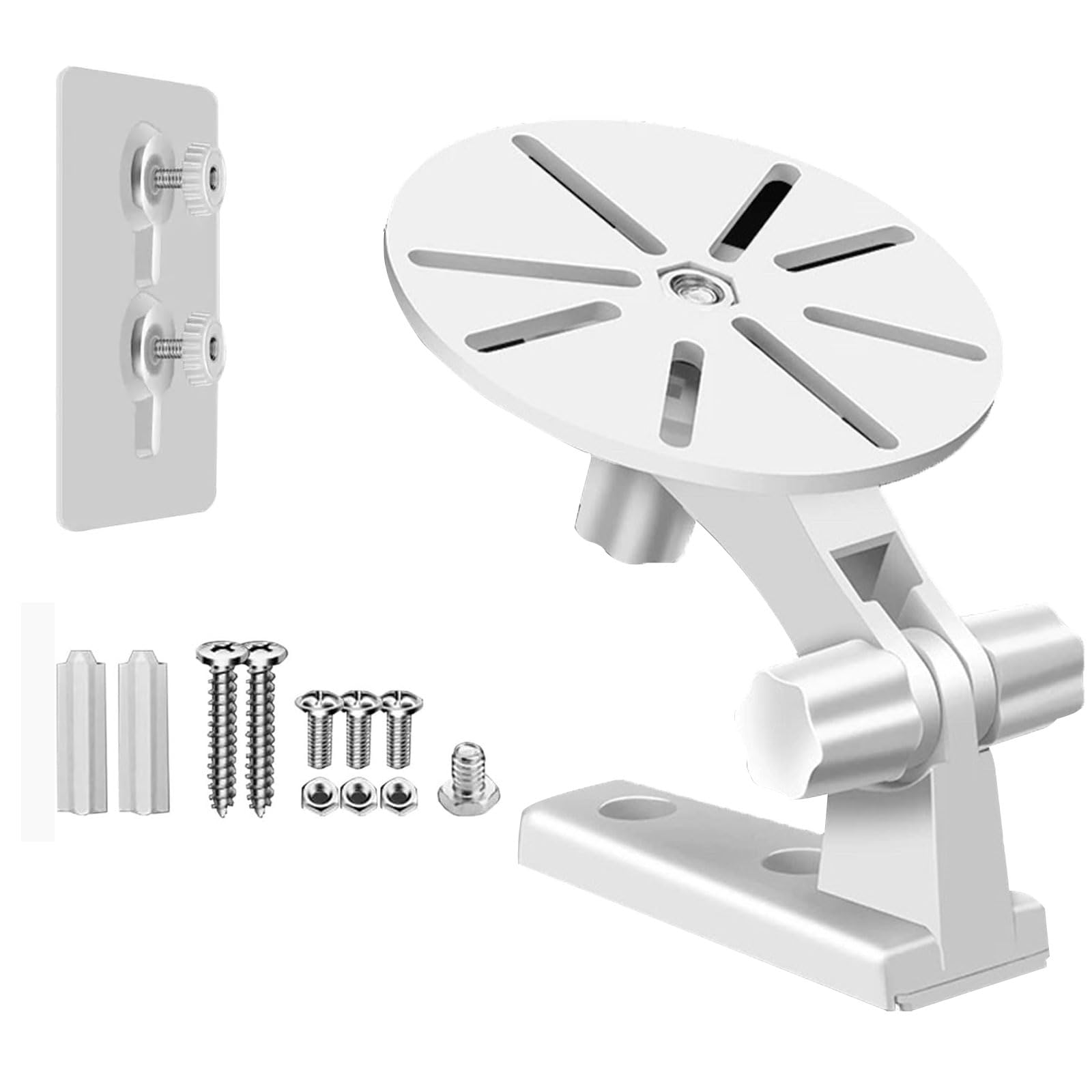 監視カメラ取り付け金具 防犯カメラ ブラケット 防犯カメラ 取付簡単 穴あけ不要 角度調整可能 145°ほとんどのモデルに対応 小型 軽量 室内 監視カメラ/ホームカメラ 固定金具用 カメラウォールブラケット