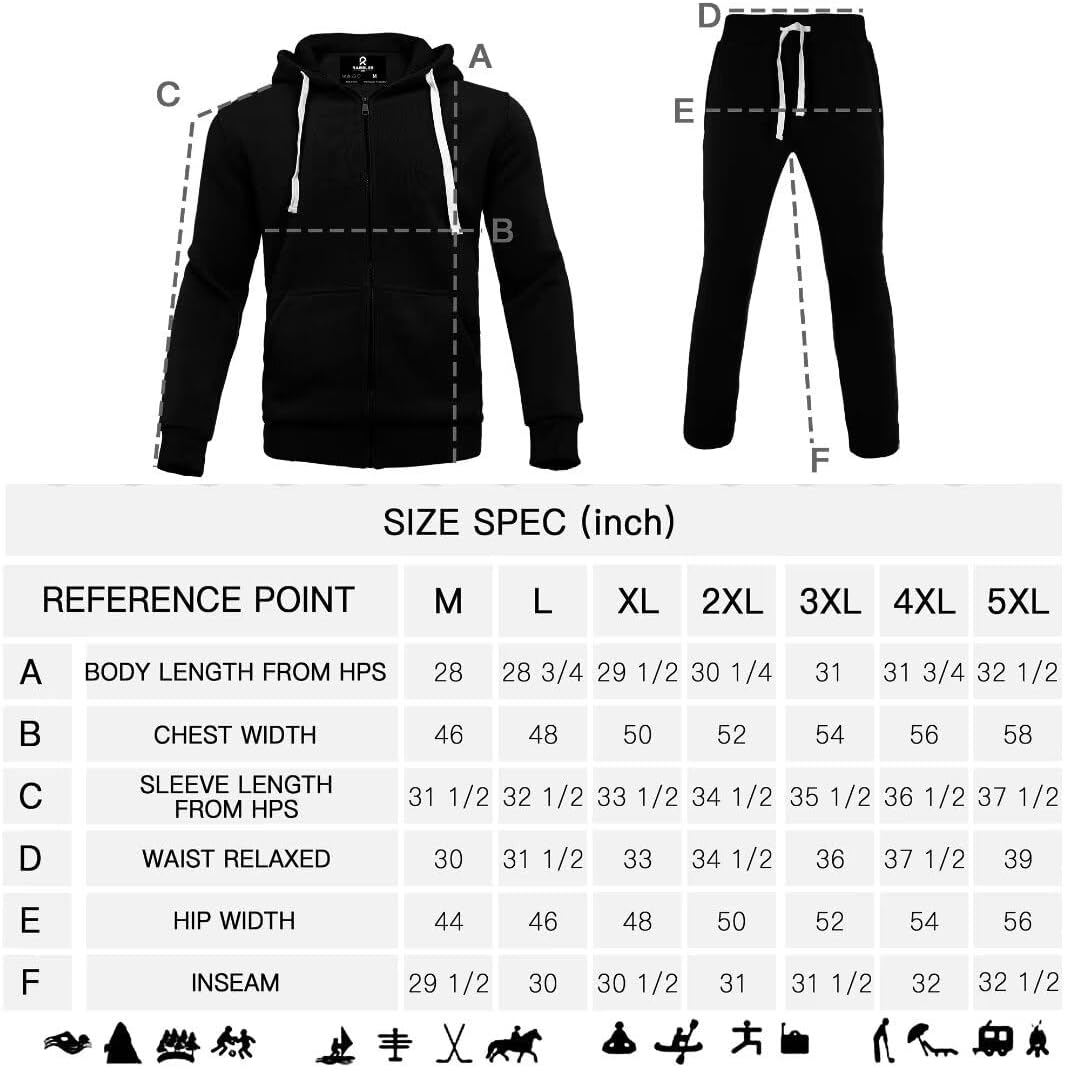 R RAMBLER 1985 Men's Track suit set Thick Fleece Hoodie Sweatsuit 2 pieces,casual winter warmer outfit