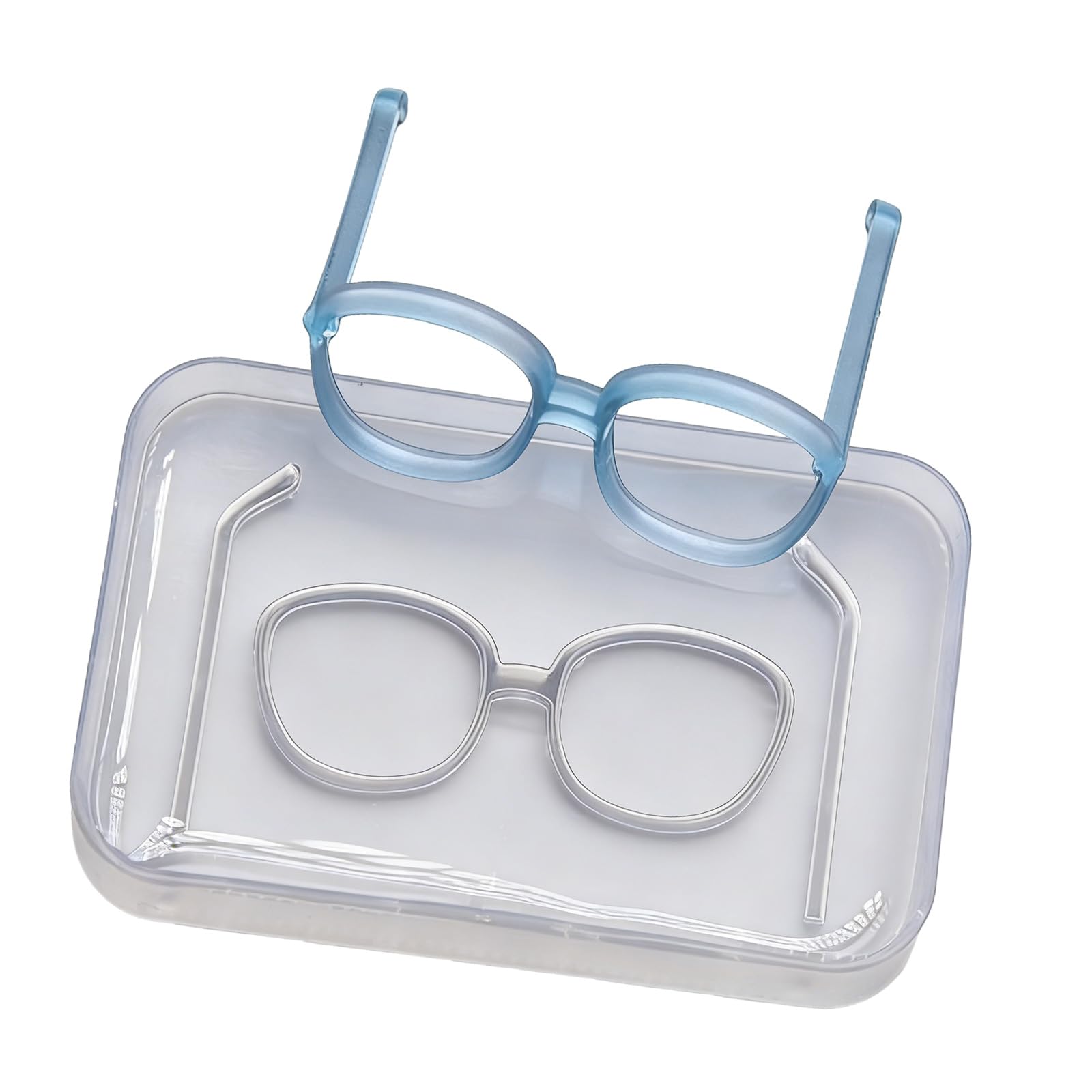 NEWFT Professional 5Cm Doll Face Mold Set With Detachable Glasses Templates For Handmade Figurine Accessories