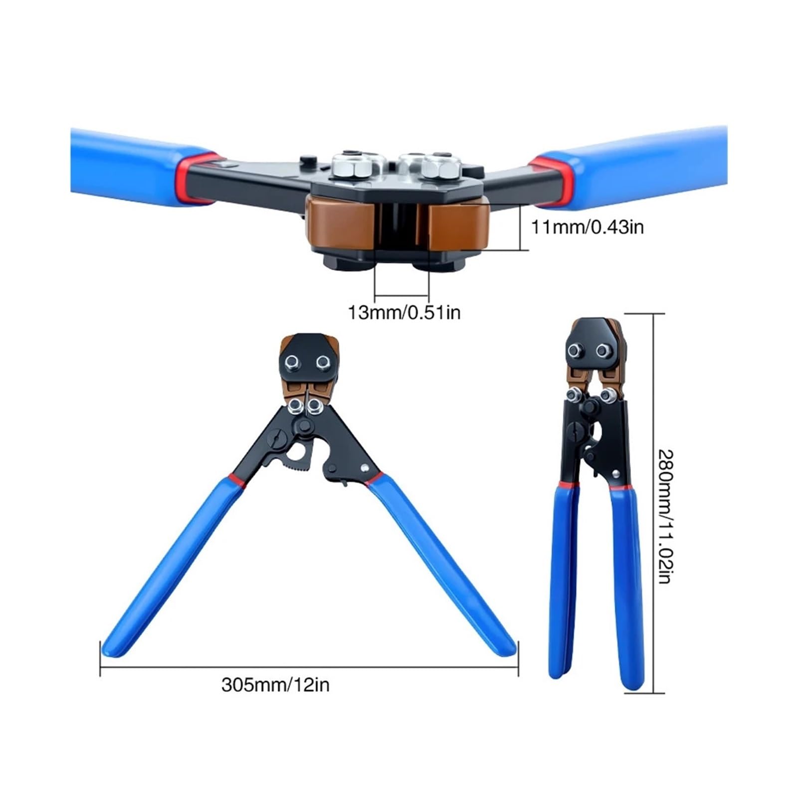 Alicates for abrazaderas de manguera con trinquete de alta resistencia | Herramienta de acero inoxidable for trabajos de fijación de tuberías y desmontaje de abrazaderas.
