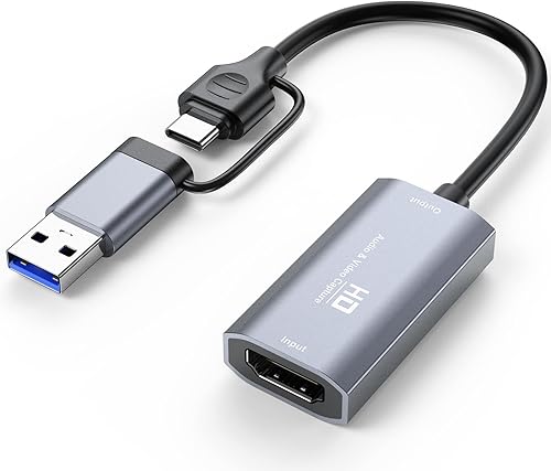 Miniatura 1 de Tarjeta de captura de video HDMI 4K, tarjeta de grabación de video, adaptador de captura de audio HDMI a USB-AUSB-C para enseñanza, transmisión,