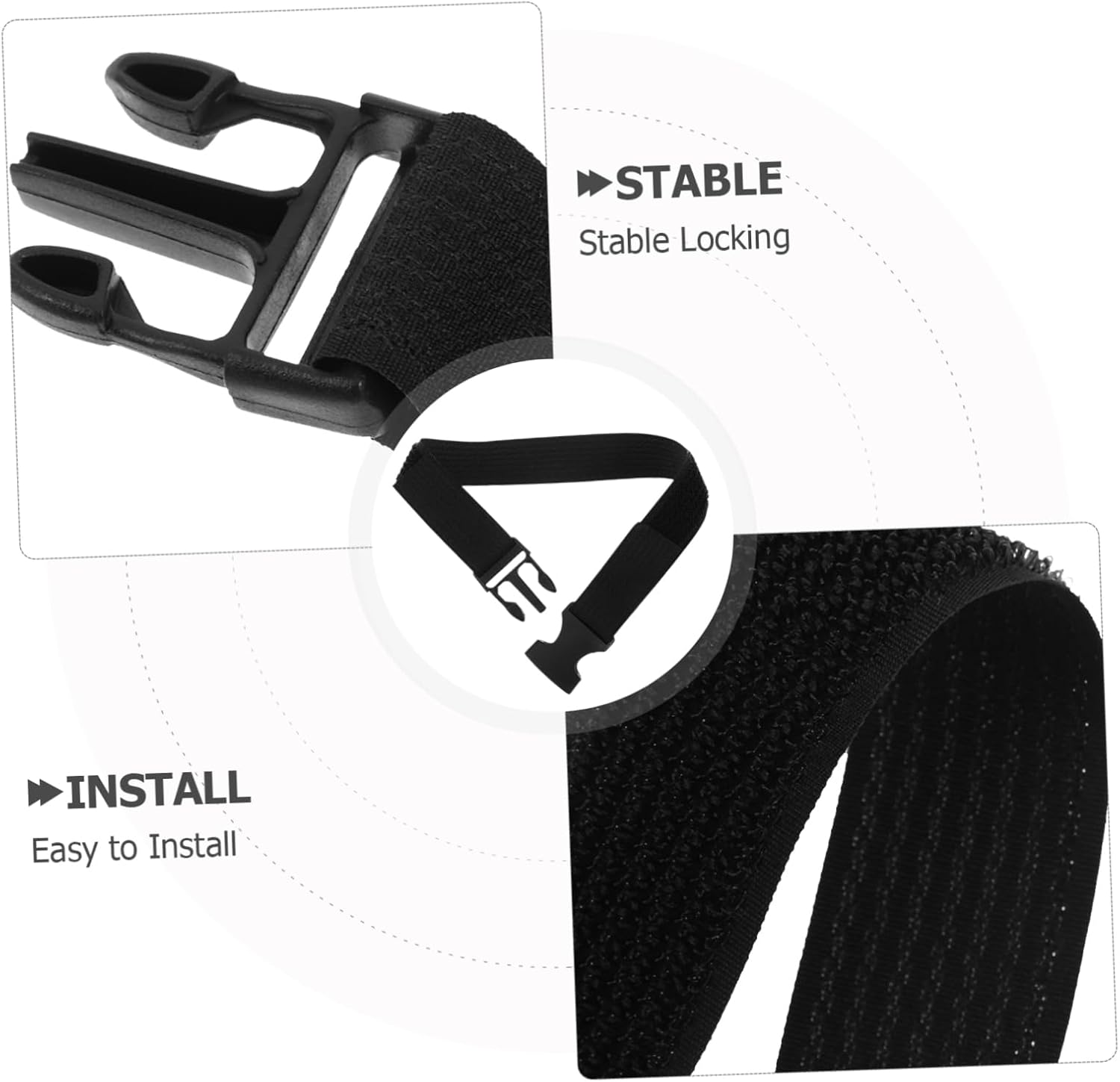 VICASKY 4pcs Adjustable Child Safety Cabinet Strap Locks for Kitchen Easy Installation No Tools Needed Furniture Securing Straps