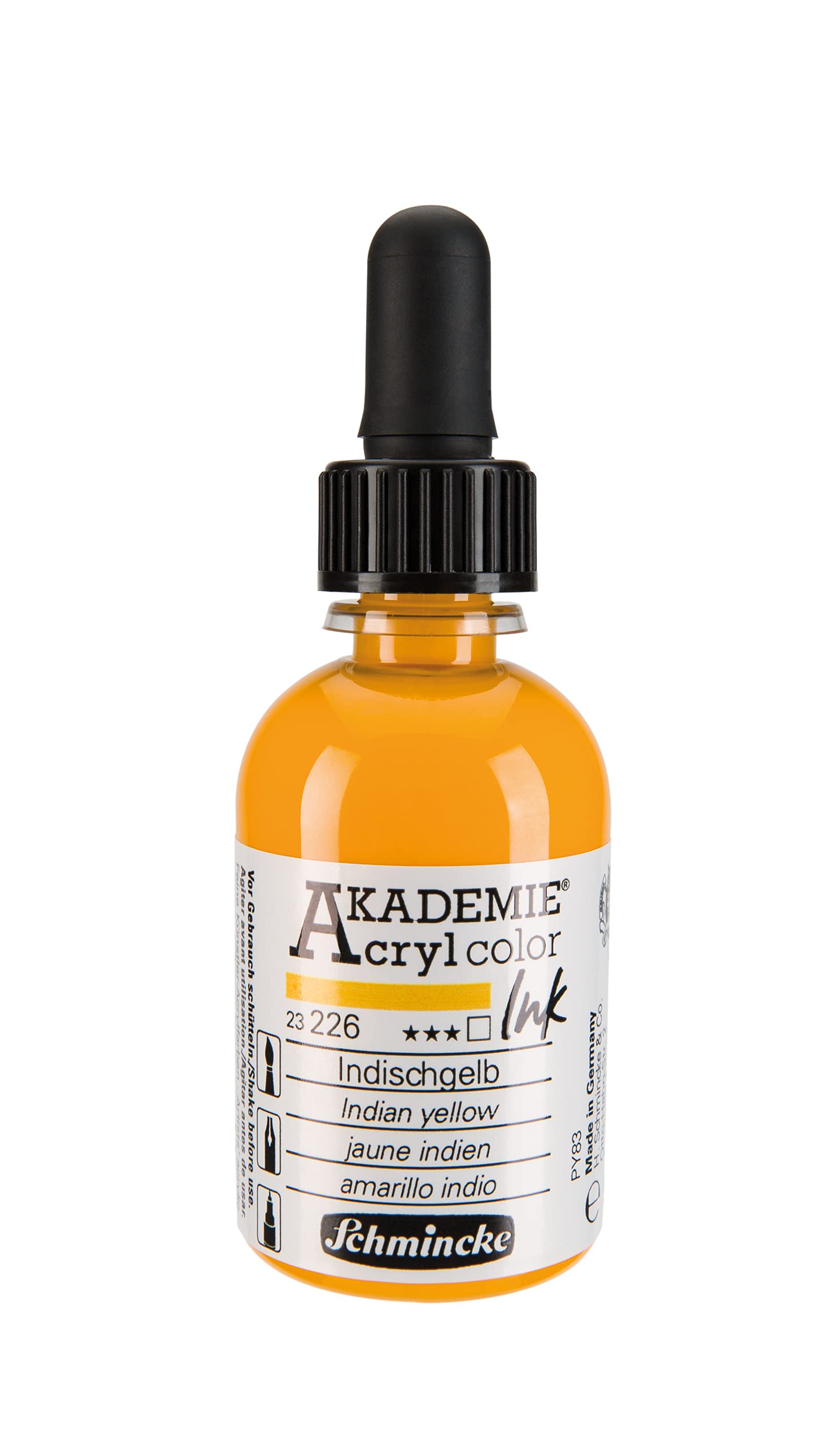 Schmincke Akademie Akrilik Mürekkep 50 ml 226 Indian Yellow