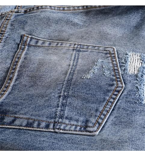 Men's Heavy Wear Out Loose Straight Leg Retro Japanese Cargo Casual Jeans2