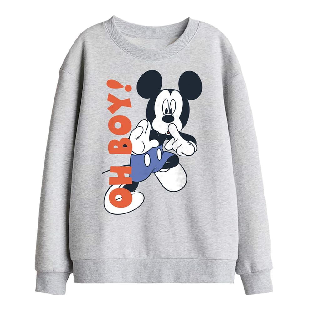 Sweat enfant Disney Mickey Mouse gris de taille 12-13 ans pull coton - 5