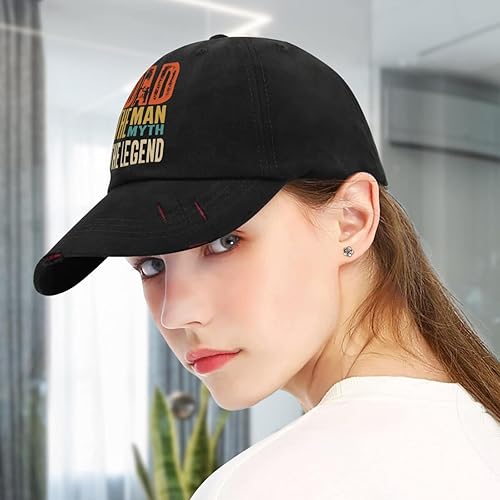 Miniatura 5 de KEHUASW Legend Man dad Father Myth hat Baseball hat for Women AllBlack Hiking hat Women Gifts for Dad Golf Hat