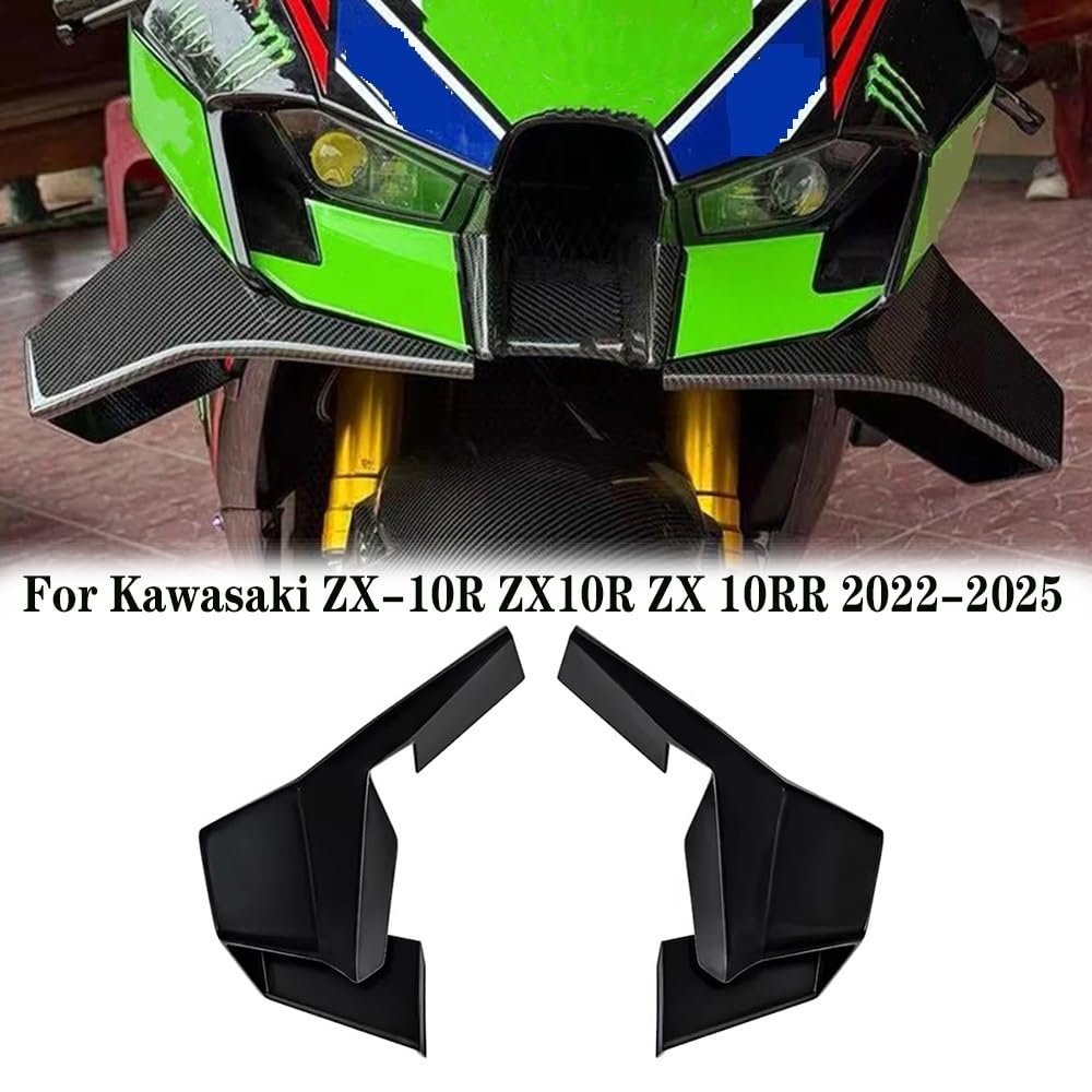 Wingletów Motocyklowych Do ZX-10R ZX10R ZX-10RR 2022-2025 Owiewka szyby przedniej Naprawiono Aerodynamiczne Winglety Motocykla