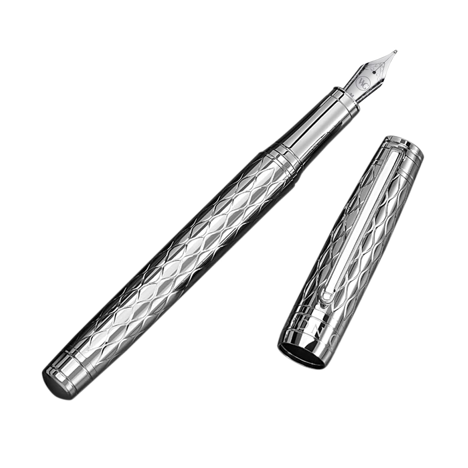 Amazon.com : 'Mirror' Chrome Executive Luxury Fountain Pen