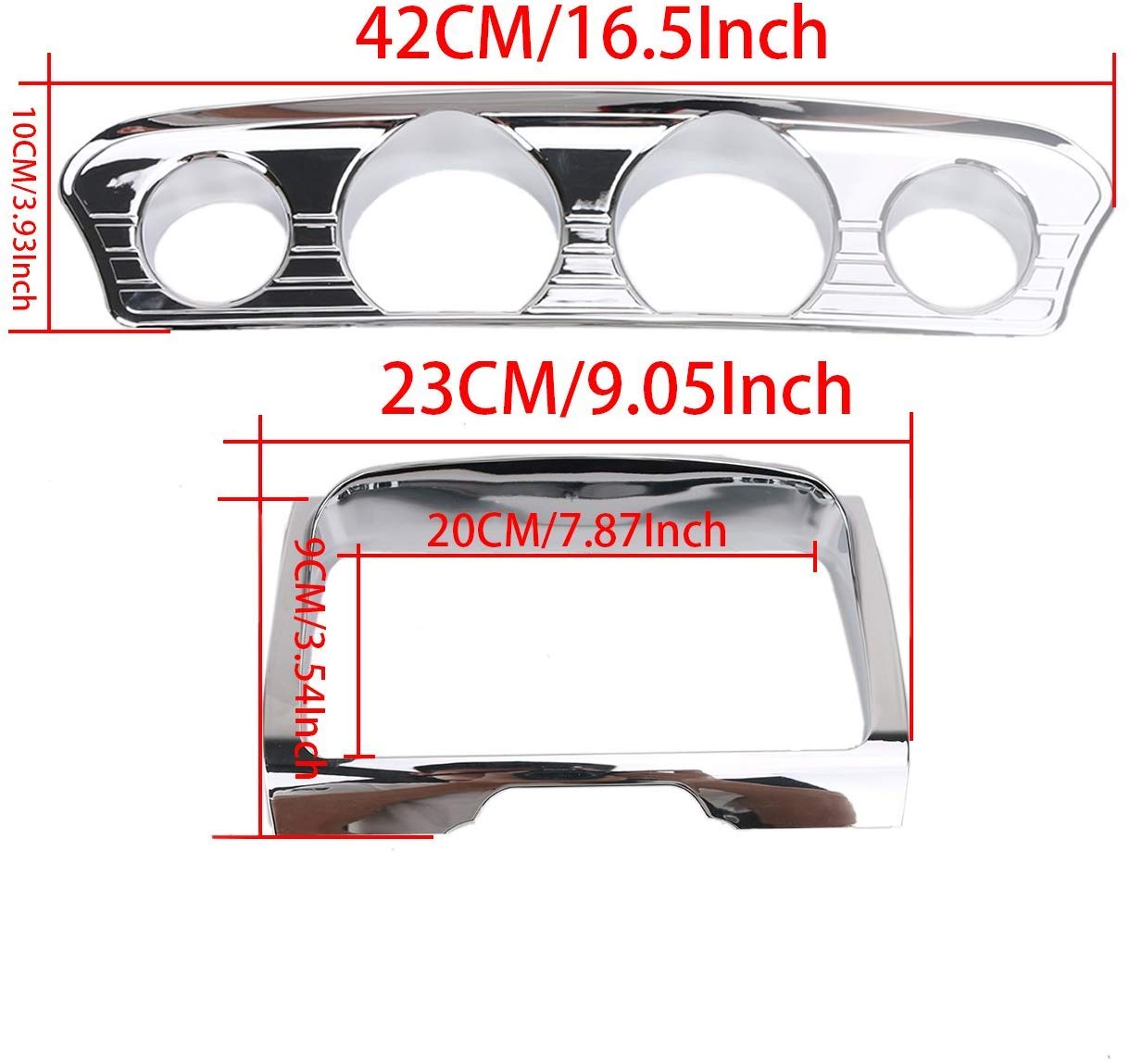 Seat Bolt Street Glide Pare-brise pour Harley Davidson Touring Electra Glide Street Glide Ultra Limited et Tri-Glide Ultra 2014-2019 Kit de tableau de bord de moto Jauge Chrome