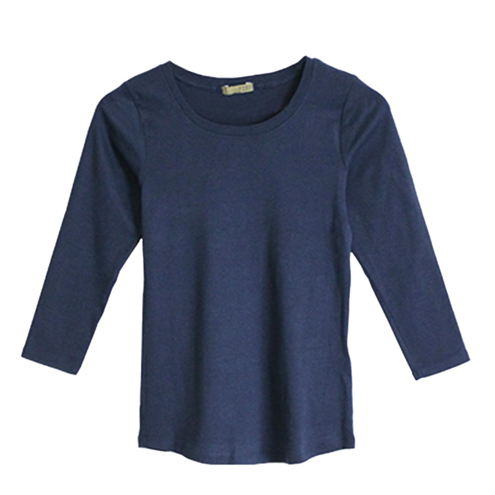 [ ラルー ] laru カットソー tシャツ 八分袖 七分袖 uネック プルオーバー トップス 綿 コットン レディース WK-0087