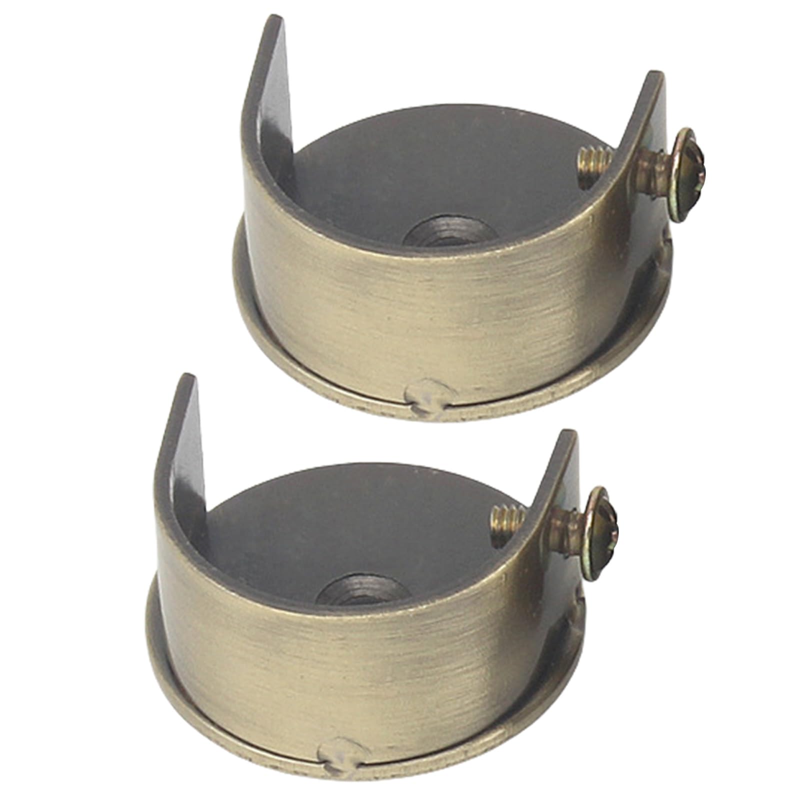 Hsioluted 2Pieces Curtain Rod Brackets Curtain Holder for 28mm Rod Wall Mount Alloy Window Hardware