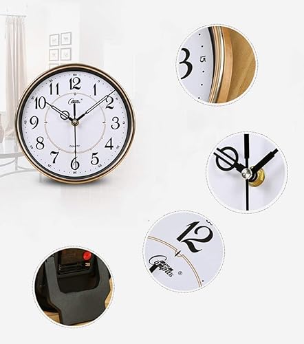 Miniatura 4 de Reloj de pared cuarzobatería y reloj de escritorio, de doble uso, silencioso, sin tictac, para el hogar, la cocina, la oficina, la escuela, reloj de